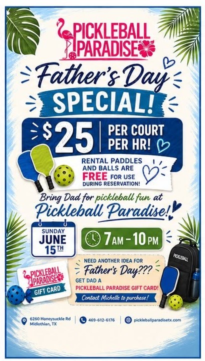 Pickleball Fathers Day Special